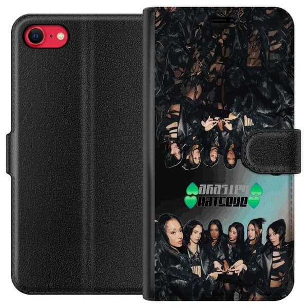 Kompatibel Tegnebogsetui til Apple iPhone 8 KATSEYE svart gruppcollage sort