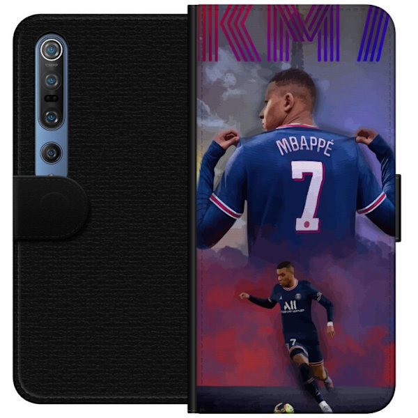 Xiaomi Mi 10 Pro 5G Lompakkokotelo MAP Jalkapallo Design Graafinen Kuviointi Moderni Urheiluaihe Trendikäs Jalkapallo Suosittu Graafinen Tyyli Motiiv