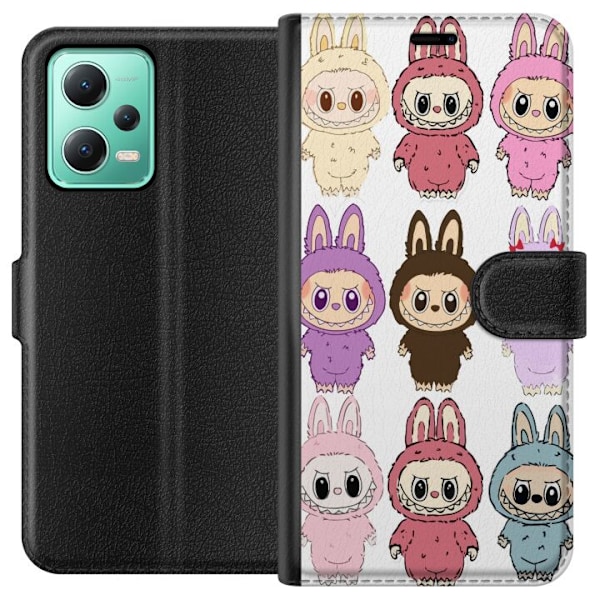 Xiaomi Redmi Note 12 Lommeboketui Labubu Pink Monster - Popkun