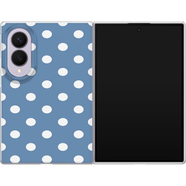 Kompatibelt Mobildeksel til Samsung Galaxy Z Fold8 Blåhvite prikker blå
