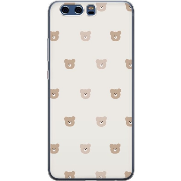 Huawei P10 Läpinäkyvä kuori Teddy-tausta - söpöt teddykar