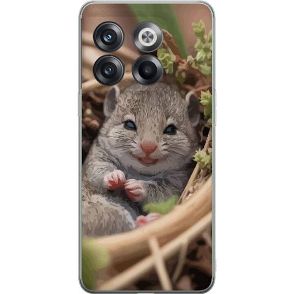 OnePlus 10T Gjennomsiktig deksel Rotte Smilende Dyremotiv Bymotiv Urban Grafisk Design Populært Morsomt Motiv Kunst Stil