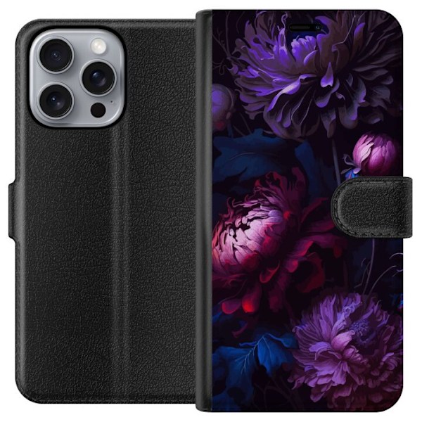 Apple iPhone 16 Pro Max Lommeboketui Lilla Blomster