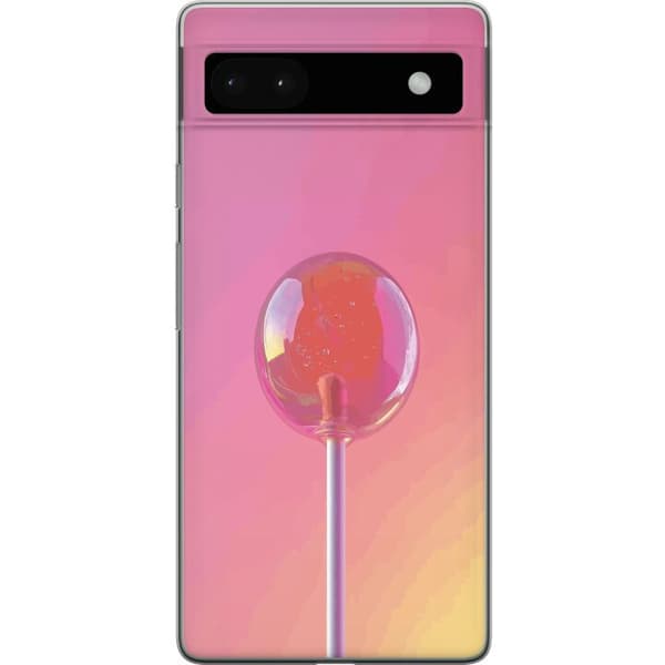 Kompatibel Mobilcover til Google Pixel 6a Blank lyserød pinde mod blød pastelbaggrund pink