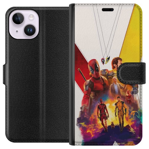 Apple iPhone 15 Tegnebogsetui Wolverine Deadpool