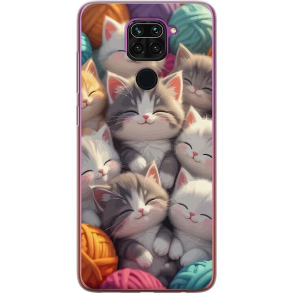 Kompatibelt Mobildeksel til Xiaomi Redmi Note 9 Sovande kattungar beige