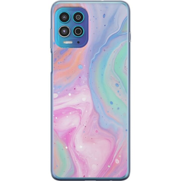 Motorola Moto G100 Läpinäkyvä kuori Pastellimarmori