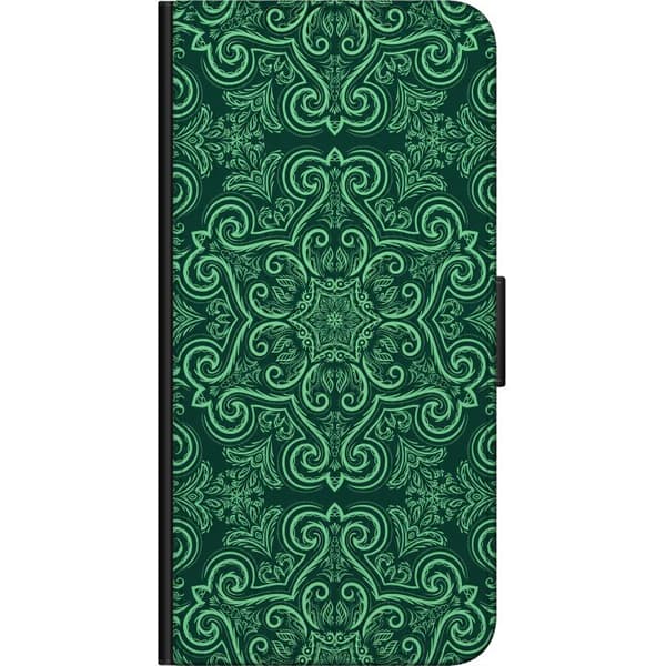 Kompatibel Tegnebogsetui til Xiaomi Redmi Note 8 Pro  Grønne ornamenter grøn