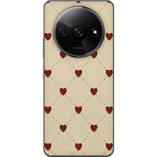Xiaomi Redmi A3 Läpinäkyvä kuori Sydänverkko