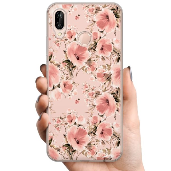 Huawei P20 lite TPU Mobildeksel Blomster