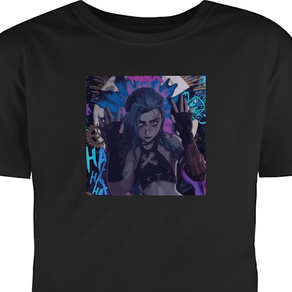 T-shirt til Voksen | Klassisk Voksen T-shirt Arcane, League of sort XXL