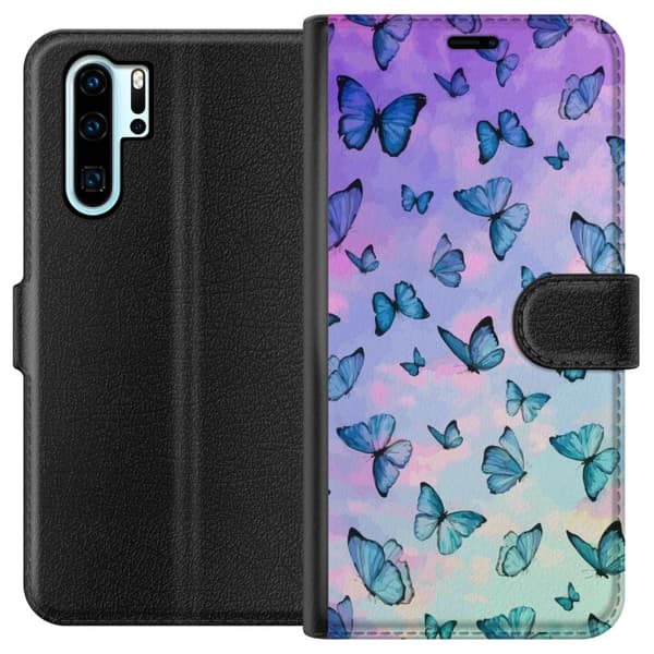 Kompatibelt Lommeboketui til Huawei P30 Pro Sommerfugler