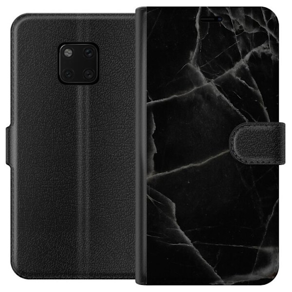 Huawei Mate 20 Pro Tegnebogsetui Sort marmor