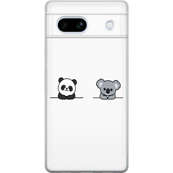 Google Pixel 7a Gjennomsiktig deksel Panda Koala