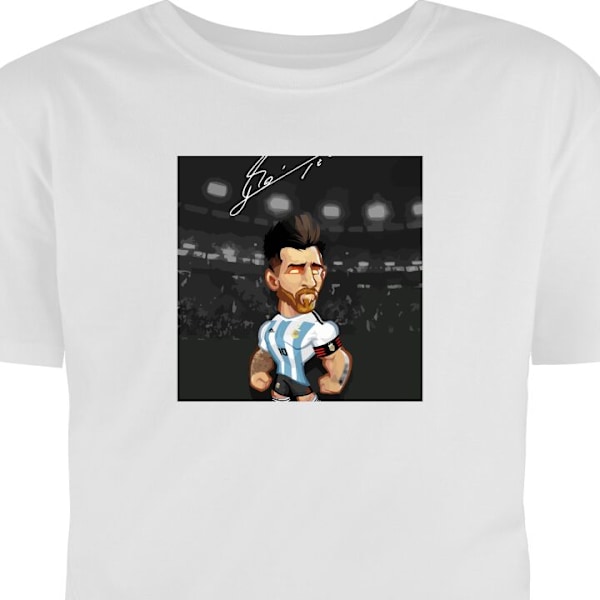 Børne T-shirt | Behagelig T-shirt til Børn Messi hvid 9-11 År