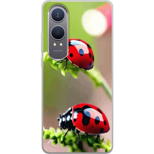 OnePlus Nord CE4 Lite Läpinäkyvä kuori Leppäkerttu Hyönteinen Onni Symboli Luontoaihe Suosittu Graafinen Motiivi Koristelu Kesäkiertue