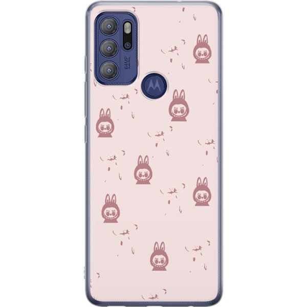 Motorola Moto G60S Läpinäkyvä kuori Labubu Neon Pop - Neonvärinen pop art hirviö
