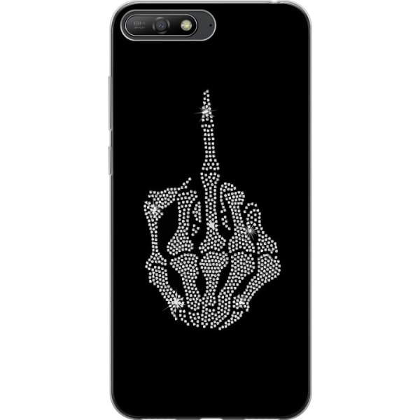 Huawei Y6 (2018) Cover / Mobilcover - Fuck dig Bling