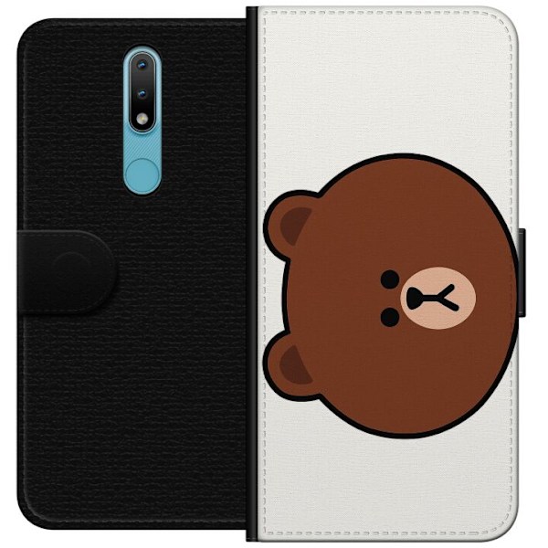 Nokia 2.4 Lompakkokotelo line friends brown