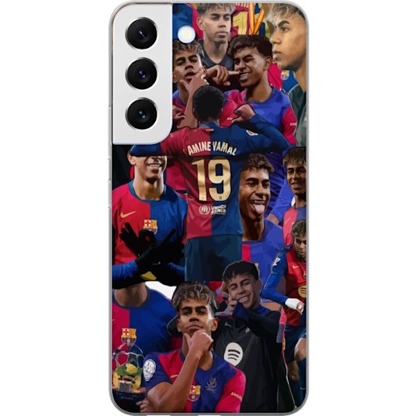 Samsung Galaxy S22+ 5G Genomskinligt Skal Lamine Yamal mobilskal för fotbollsfans