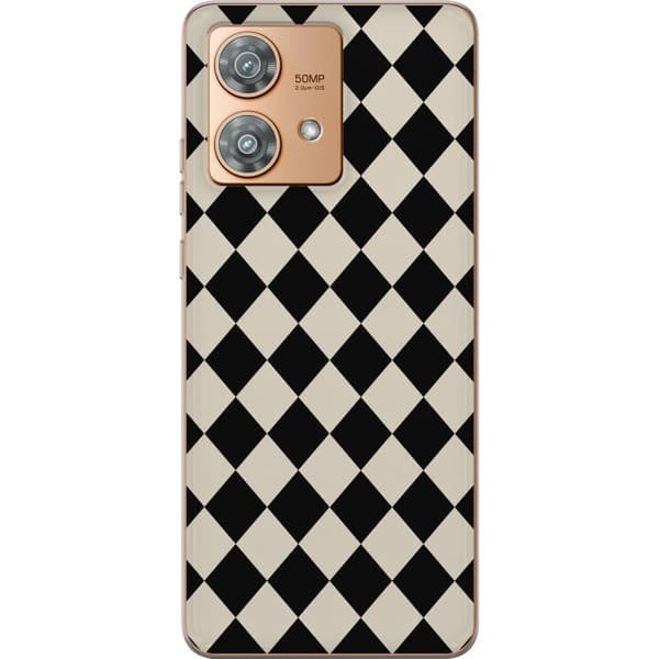 Kompatibel Mobilcover til Motorola Edge 40 Neo Sorte retroromber sort