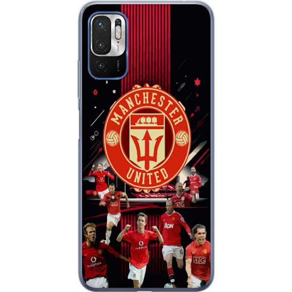 Xiaomi Redmi Note 10 5G Gennemsigtig cover Manchester United F