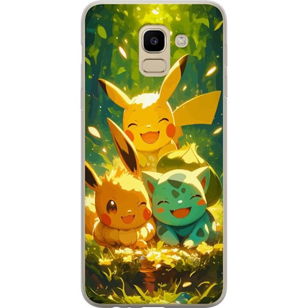 Samsung Galaxy J6 Läpinäkyvä kuori Pixelmonster pelityyli -