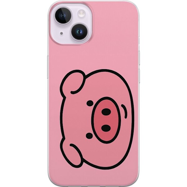 Apple iPhone 14 Genomskinligt Skal Kawaii Piggy