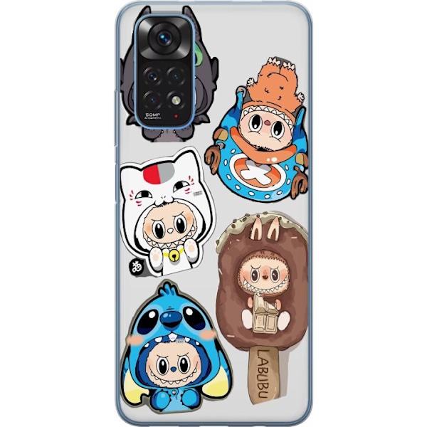 Xiaomi Redmi Note 11S Läpinäkyvä kuori Labubu hahmokokoelma