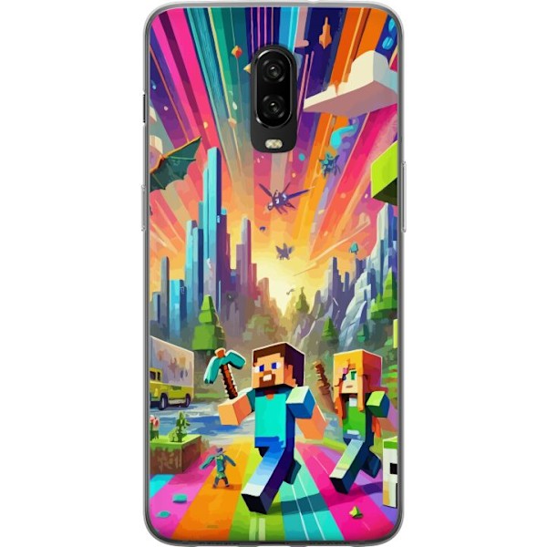 OnePlus 6T Gennemsigtig cover Fortnite vs Minecraft