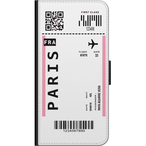 Kompatibelt Plånboksfodral till Samsung Galaxy A20s Flygbiljett Paris