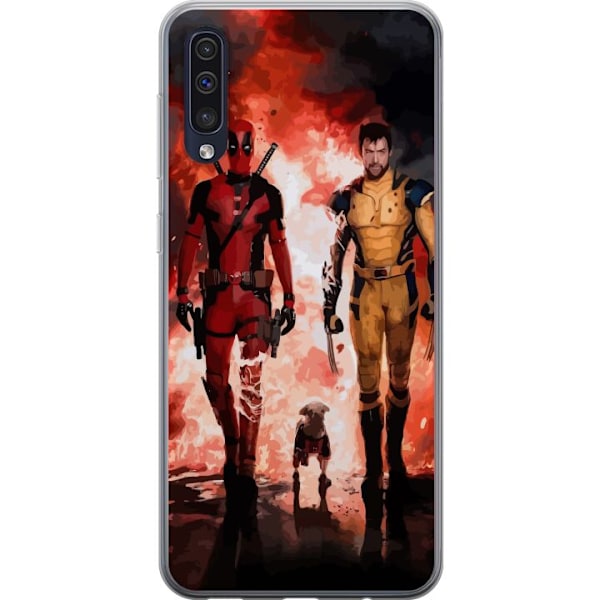 Samsung Galaxy A50 Läpinäkyvä kuori Wolverine Deadpool