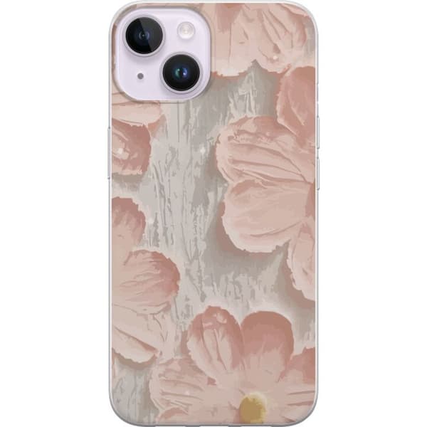Kompatibelt Mobildeksel til Apple iPhone 14 Rosa Blomster