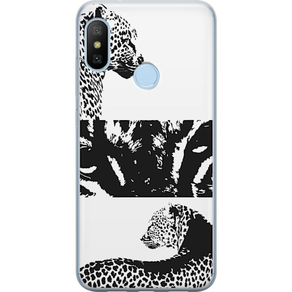 Xiaomi Mi A2 Lite Läpinäkyvä kuori Leopard Faces