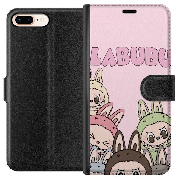 Apple iPhone 7 Plus Lompakkokotelo Labubu Pop Mart Hahmot Keräilykohteet Suosittu Hahmosarja Suunnittelu Pop Mart Leikkikalutaide Aihe