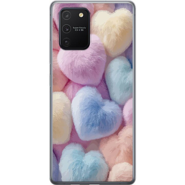 Samsung Galaxy S10 Lite Genomskinligt Skal Hjärtan Kärlek Grafisk Design Romantiskt Motiv Populärt Symbol Grafiskt Mönster Dekoration