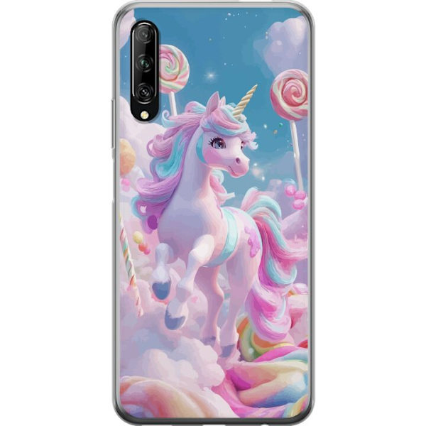 Huawei P smart Pro 2019 Genomskinligt Skal Enhörning Candy Pastell Kawaii Motiv Söt Populär Färg Grafiskt Trend Barn Motiv Fantasy Art