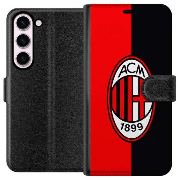 Kompatibelt Plånboksfodral till Samsung Galaxy S23 AC Milan