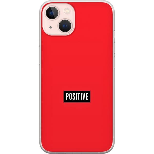 Kompatibelt Mobilskal till Apple iPhone 13 mini Positive text röd