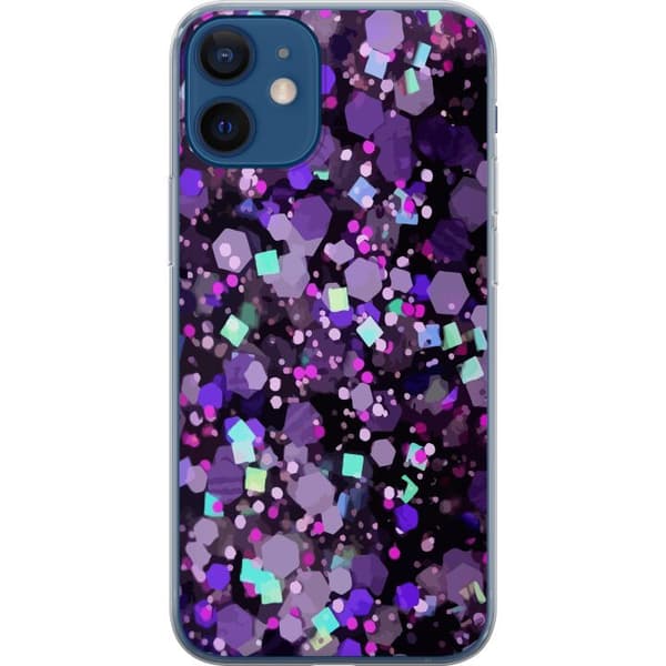 Kompatibelt Mobildeksel til Apple iPhone 12 mini Lilla Glitter