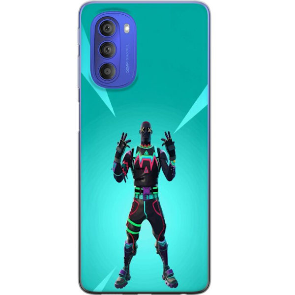 Motorola Moto G51 5G Genomskinligt Skal black knight fortnite