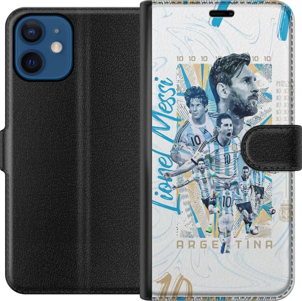 Kompatibel Tegnebogsetui til Apple iPhone 12 mini Lionel Messi
