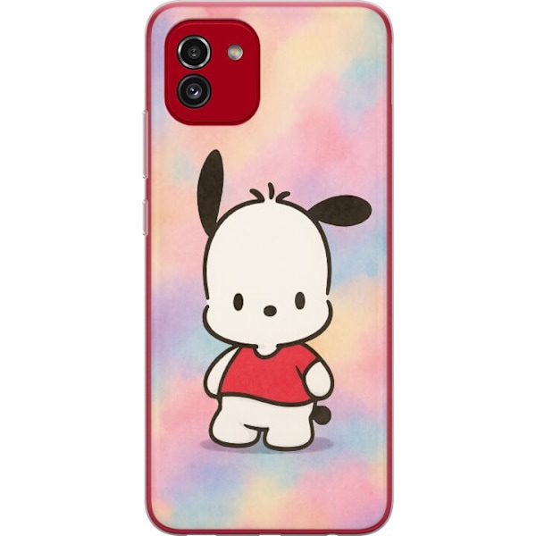 Samsung Galaxy A03 Genomskinligt Skal Kawaii Sanrio Pochacco