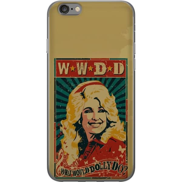 Kompatibelt Mobildeksel til Apple iPhone 6 Dolly Parton retro westernposter rød