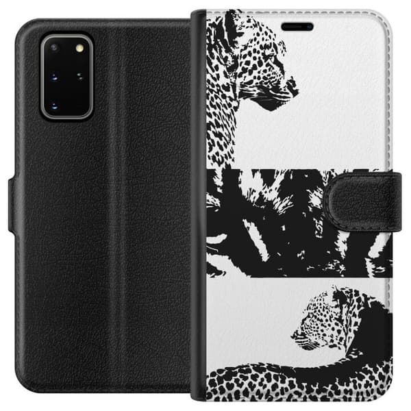 Yhteensopiva Lompakkokotelo Samsung Galaxy S20+ Leopard Faces