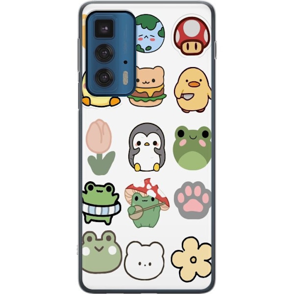 Motorola Edge 20 Pro Läpinäkyvä kuori Kawaii Friends