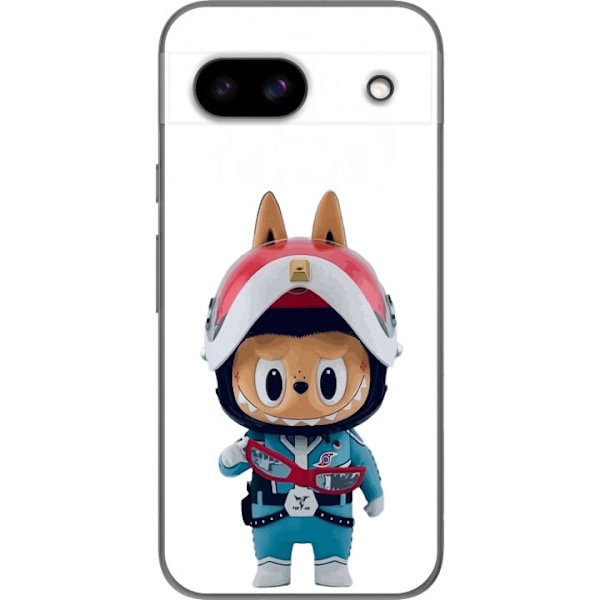 Google Pixel 8a Läpinäkyvä kuori How2work Labubu hirviöt x Ultraman Blue -hahmo