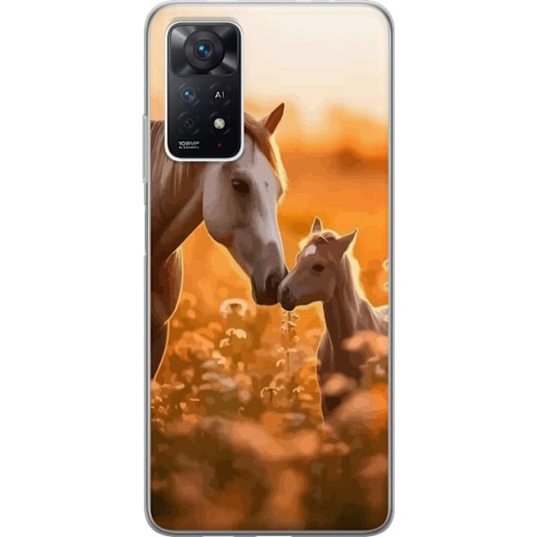 Xiaomi Redmi Note 11 Pro 5G Läpinäkyvä kuori Hevoset