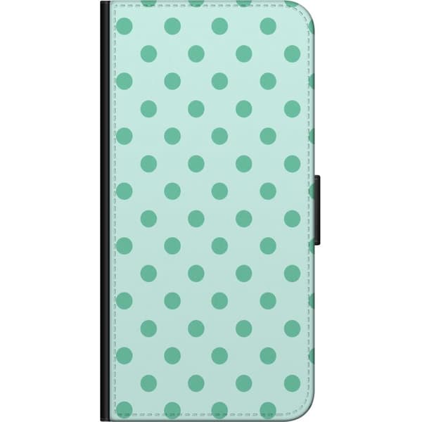 Kompatibel Tegnebogsetui til Sony Xperia XA2 Turkise mintprikker turkis