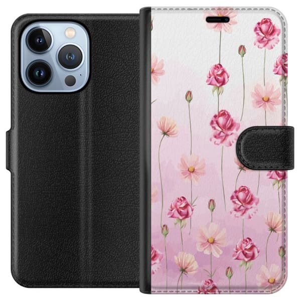 Kompatibel Tegnebogsetui til Apple iPhone 13 Pro Rosenbladets hvisken
